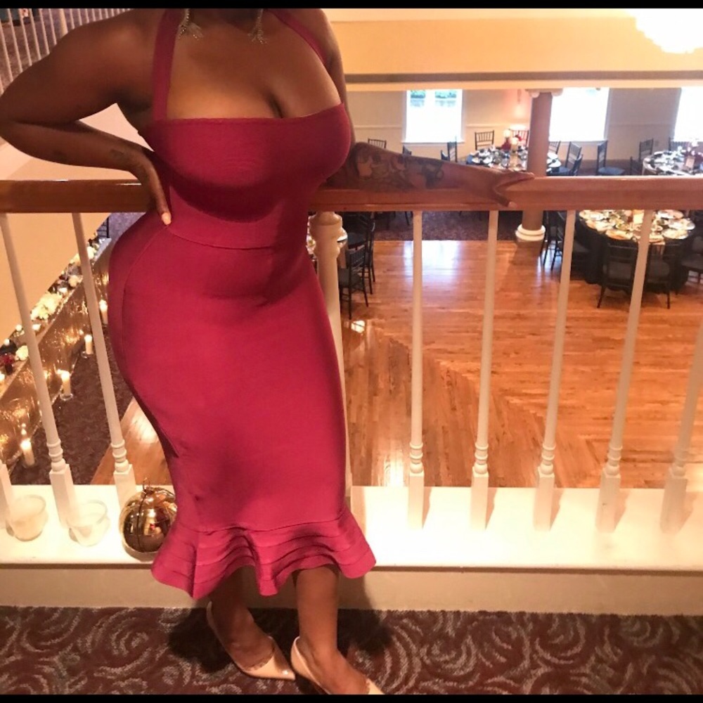 Evening Halter Mermaid Bandage Dress